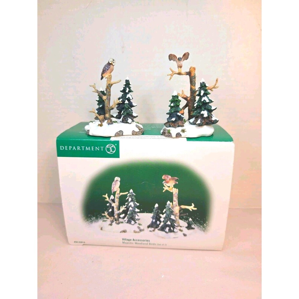 Dept 56 Village Accessories - Majestic Woodland Birds, Set of 2 Retired 1999